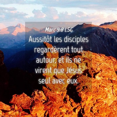 Picture 04 - Marc 9:8 LSG - Aussitôt les disciples regardèrent tout autour, - Bible Verse Picture