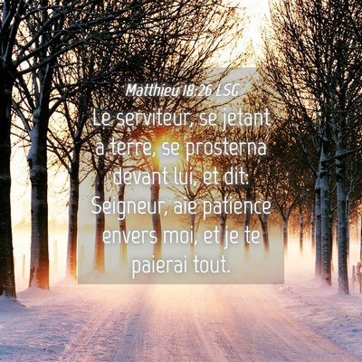 Picture 04 - Matthieu 18:26 LSG - Le serviteur, se jetant à terre, se prosterna - Bible Verse Picture