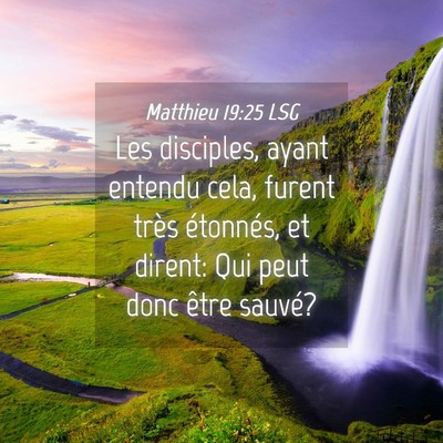 Picture 04 - Matthieu 19:25 LSG - Les disciples, ayant entendu cela, furent très - Bible Verse Picture
