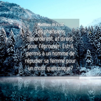 Picture 04 - Matthieu 19:3 LSG - Les pharisiens l'abordèrent, et dirent, pour - Bible Verse Picture