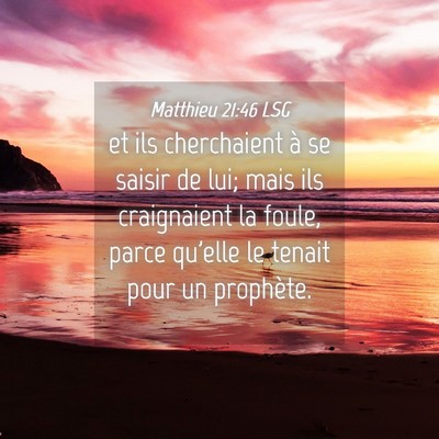 Picture 04 - Matthieu 21:46 LSG - et ils cherchaient à se saisir de lui; mais ils - Bible Verse Picture