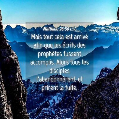 Picture 04 - Matthieu 26:56 LSG - Mais tout cela est arrivé afin que les écrits - Bible Verse Picture