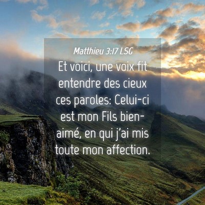 Picture 04 - Matthieu 3:17 LSG - Et voici, une voix fit entendre des cieux ces - Bible Verse Picture