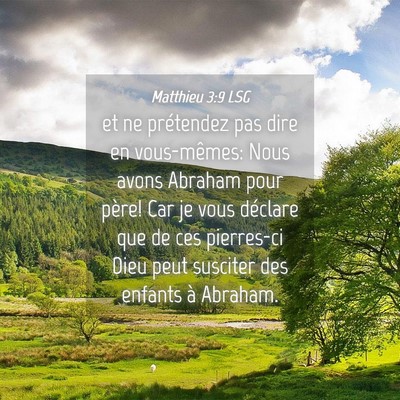 Picture 04 - Matthieu 3:9 LSG - et ne prétendez pas dire en vous-mêmes: Nous - Bible Verse Picture