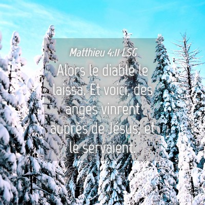Picture 04 - Matthieu 4:11 LSG - Alors le diable le laissa. Et voici, des anges - Bible Verse Picture
