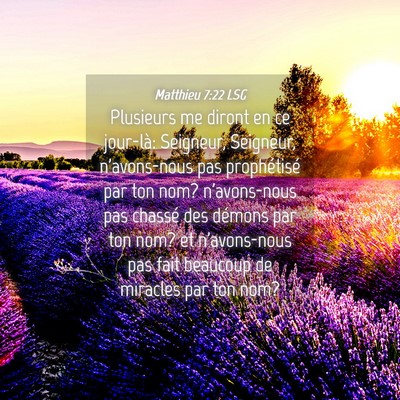 Picture 04 - Matthieu 7:22 LSG - Plusieurs me diront en ce jour-là: Seigneur, - Bible Verse Picture
