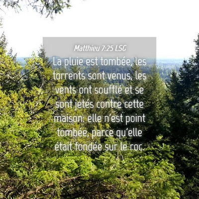 Picture 04 - Matthieu 7:25 LSG - La pluie est tombée, les torrents sont venus, - Bible Verse Picture