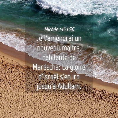 Picture 04 - Michée 1:15 LSG - Je t'amènerai un nouveau maître, habitante de - Bible Verse Picture