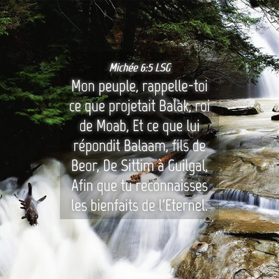 Picture 04 - Michée 6:5 LSG - Mon peuple, rappelle-toi ce que projetait Balak, - Bible Verse Picture