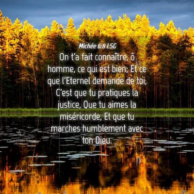 Picture 04 - Michée 6:8 LSG - On t'a fait connaître, ô homme, ce qui est - Bible Verse Picture