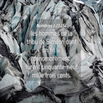 Picture 04 - Nombres 1:23 LSG - les hommes de la tribu de Siméon dont on fit le - Bible Verse Picture
