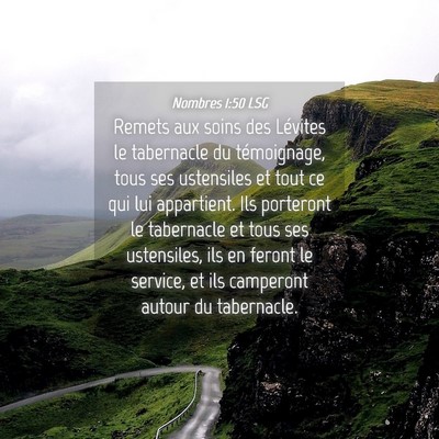 Picture 04 - Nombres 1:50 LSG - Remets aux soins des Lévites le tabernacle du - Bible Verse Picture