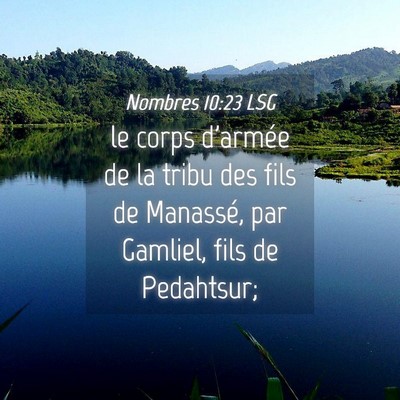 Picture 04 - Nombres 10:23 LSG - le corps d'armée de la tribu des fils de - Bible Verse Picture