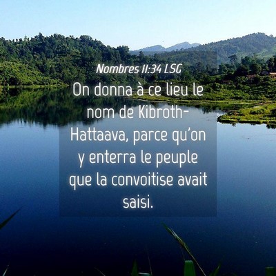 Picture 04 - Nombres 11:34 LSG - On donna à ce lieu le nom de Kibroth-Hattaava, - Bible Verse Picture