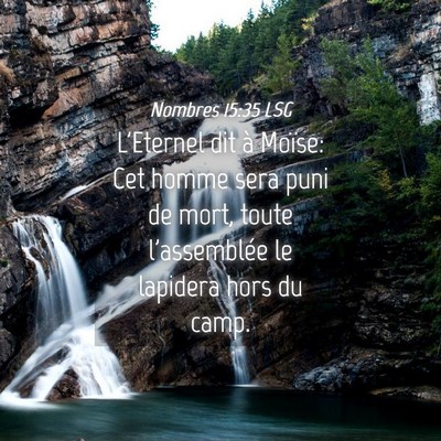 Picture 04 - Nombres 15:35 LSG - L'Eternel dit à Moïse: Cet homme sera puni de - Bible Verse Picture