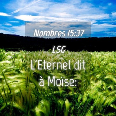 Picture 04 - Nombres 15:37 LSG - L'Eternel dit à - Bible Verse Picture