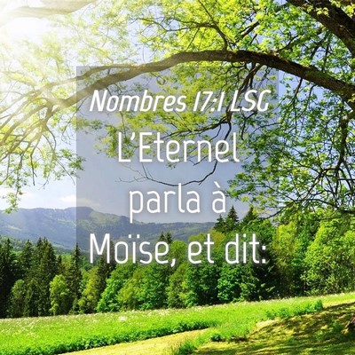 Picture 04 - Nombres 17:1 LSG - L'Eternel parla à Moïse, et - Bible Verse Picture