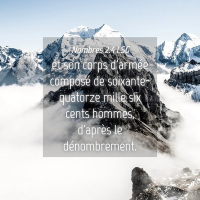 Picture 04 - Nombres 2:4 LSG - et son corps d'armée composé de - Bible Verse Picture