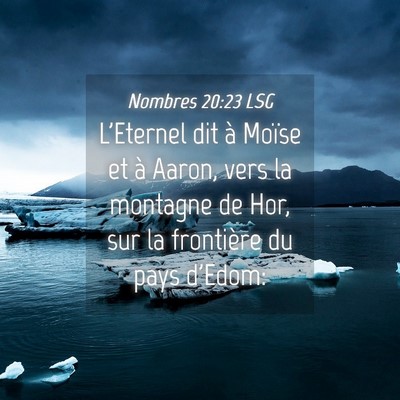 Picture 04 - Nombres 20:23 LSG - L'Eternel dit à Moïse et à Aaron, vers la - Bible Verse Picture