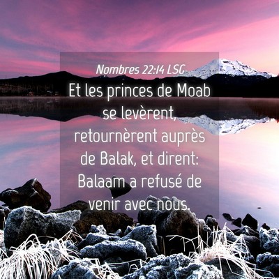 Picture 04 - Nombres 22:14 LSG - Et les princes de Moab se levèrent, - Bible Verse Picture