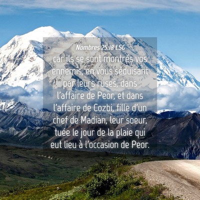 Picture 04 - Nombres 25:18 LSG - car ils se sont montrés vos ennemis, en vous - Bible Verse Picture