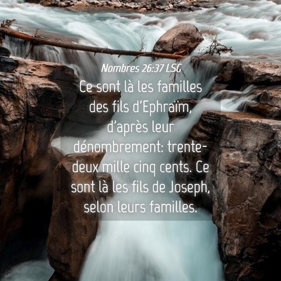 Picture 04 - Nombres 26:37 LSG - Ce sont là les familles des fils d'Ephraïm, - Bible Verse Picture
