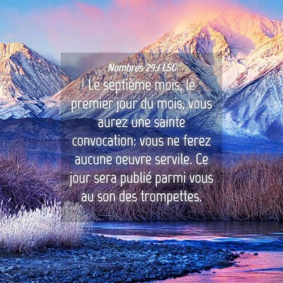 Picture 04 - Nombres 29:1 LSG - Le septième mois, le premier jour du mois, vous - Bible Verse Picture