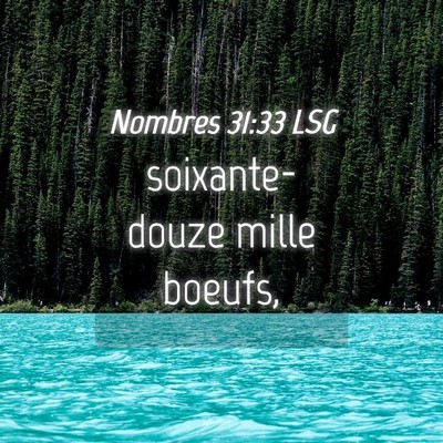 Picture 04 - Nombres 31:33 LSG - soixante-douze mille - Bible Verse Picture