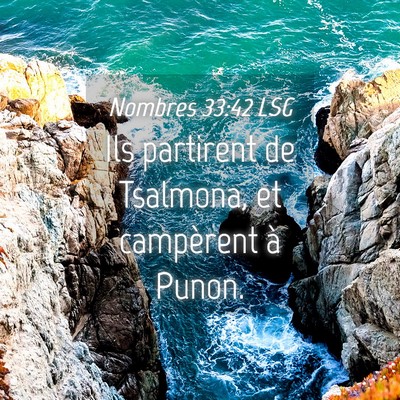 Picture 04 - Nombres 33:42 LSG - Ils partirent de Tsalmona, et campèrent à - Bible Verse Picture