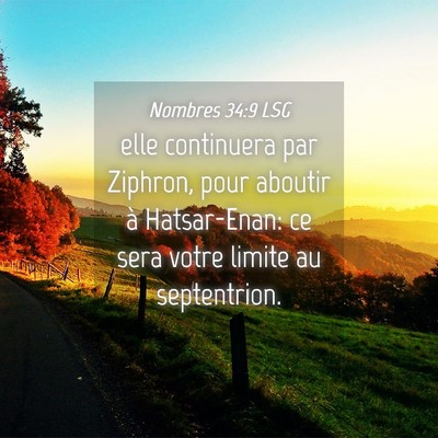 Picture 04 - Nombres 34:9 LSG - elle continuera par Ziphron, pour aboutir à - Bible Verse Picture