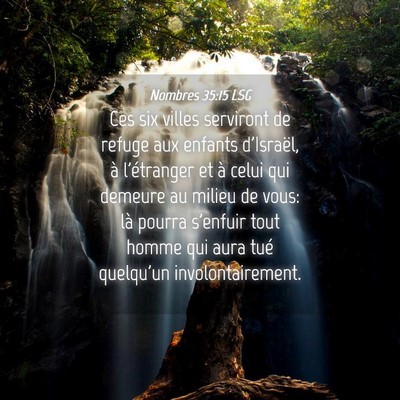 Picture 04 - Nombres 35:15 LSG - Ces six villes serviront de refuge aux enfants - Bible Verse Picture