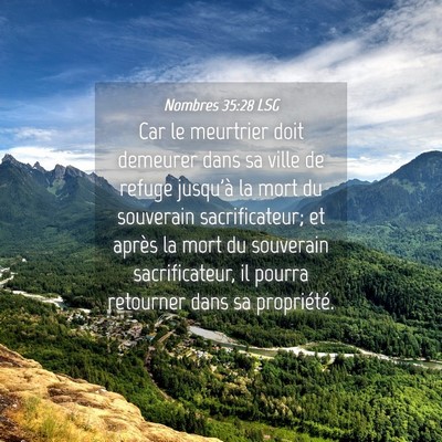 Picture 04 - Nombres 35:28 LSG - Car le meurtrier doit demeurer dans sa ville de - Bible Verse Picture