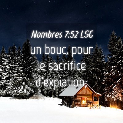 Picture 04 - Nombres 7:52 LSG - un bouc, pour le sacrifice - Bible Verse Picture