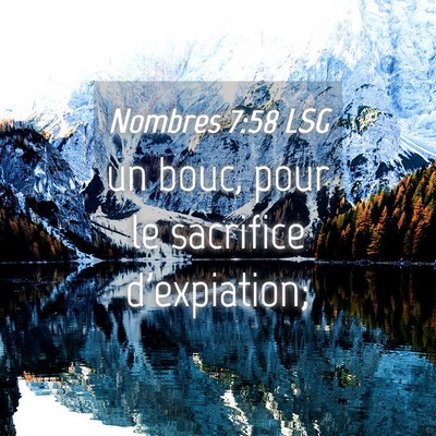 Picture 04 - Nombres 7:58 LSG - un bouc, pour le sacrifice - Bible Verse Picture