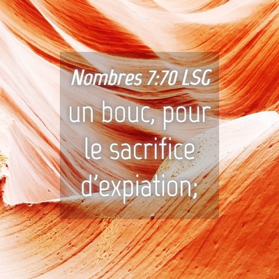 Picture 04 - Nombres 7:70 LSG - un bouc, pour le sacrifice - Bible Verse Picture