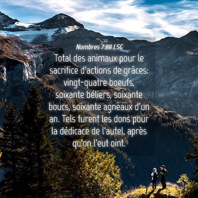 Picture 04 - Nombres 7:88 LSG - Total des animaux pour le sacrifice d'actions de - Bible Verse Picture