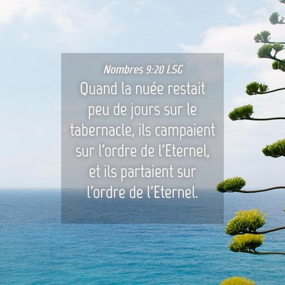 Picture 04 - Nombres 9:20 LSG - Quand la nuée restait peu de jours sur le - Bible Verse Picture