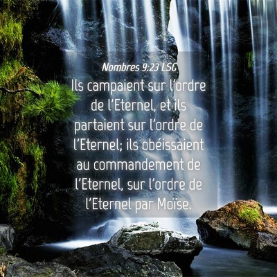 Picture 04 - Nombres 9:23 LSG - Ils campaient sur l'ordre de l'Eternel, et ils - Bible Verse Picture