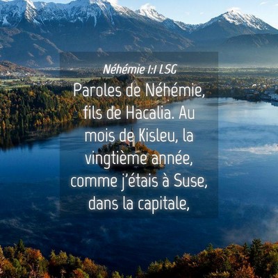 Picture 04 - Néhémie 1:1 LSG - Paroles de Néhémie, fils de Hacalia. Au mois de - Bible Verse Picture