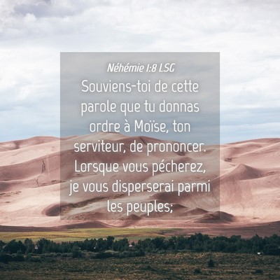 Picture 04 - Néhémie 1:8 LSG - Souviens-toi de cette parole que tu donnas ordre - Bible Verse Picture