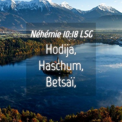 Picture 04 - Néhémie 10:18 LSG - Hodija, Haschum, - Bible Verse Picture