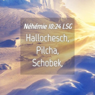 Picture 04 - Néhémie 10:24 LSG - Hallochesch, Pilcha, - Bible Verse Picture