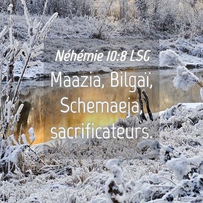Picture 04 - Néhémie 10:8 LSG - Maazia, Bilgaï, Schemaeja, - Bible Verse Picture