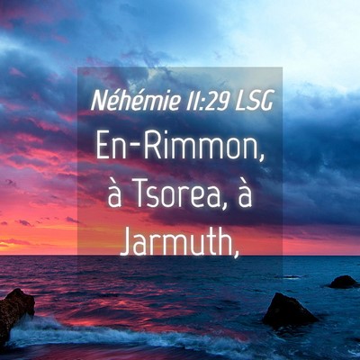 Picture 04 - Néhémie 11:29 LSG - En-Rimmon, à Tsorea, à - Bible Verse Picture