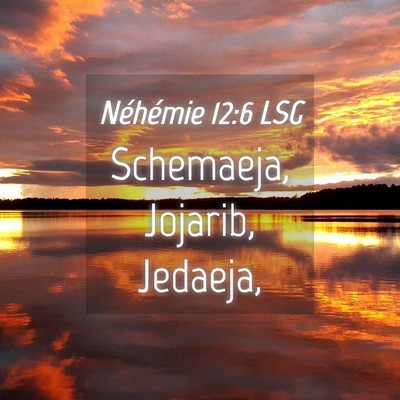 Picture 04 - Néhémie 12:6 LSG - Schemaeja, Jojarib, - Bible Verse Picture