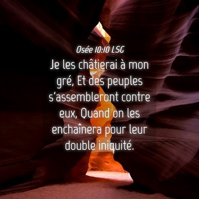 Picture 04 - Osée 10:10 LSG - Je les châtierai à mon gré, Et des peuples - Bible Verse Picture