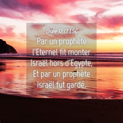 Picture 04 - Osée 12:13 LSG - Par un prophète l'Eternel fit monter Israël - Bible Verse Picture