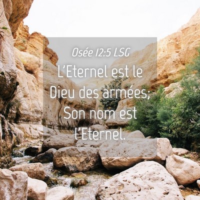 Picture 04 - Osée 12:5 LSG - L'Eternel est le Dieu des armées; Son nom est - Bible Verse Picture