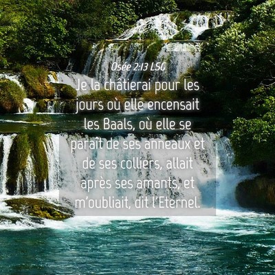 Picture 04 - Osée 2:13 LSG - Je la châtierai pour les jours où elle - Bible Verse Picture