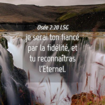 Picture 04 - Osée 2:20 LSG - je serai ton fiancé par la fidélité, et tu - Bible Verse Picture
